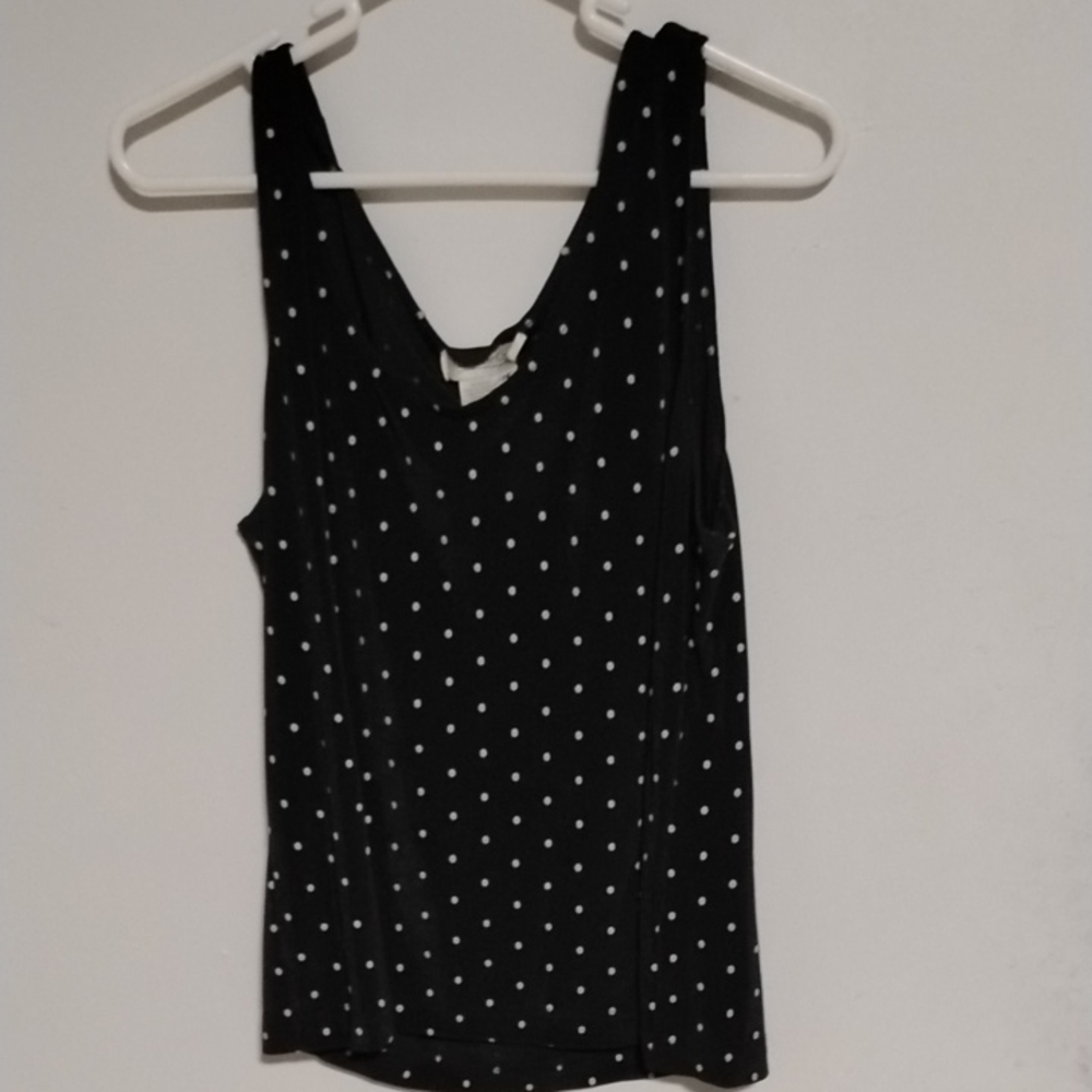 Coldwater Creek Black V-Neck Sleeveless Tank Top